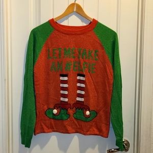 Let Me Take An Elfie Christmas Sweater